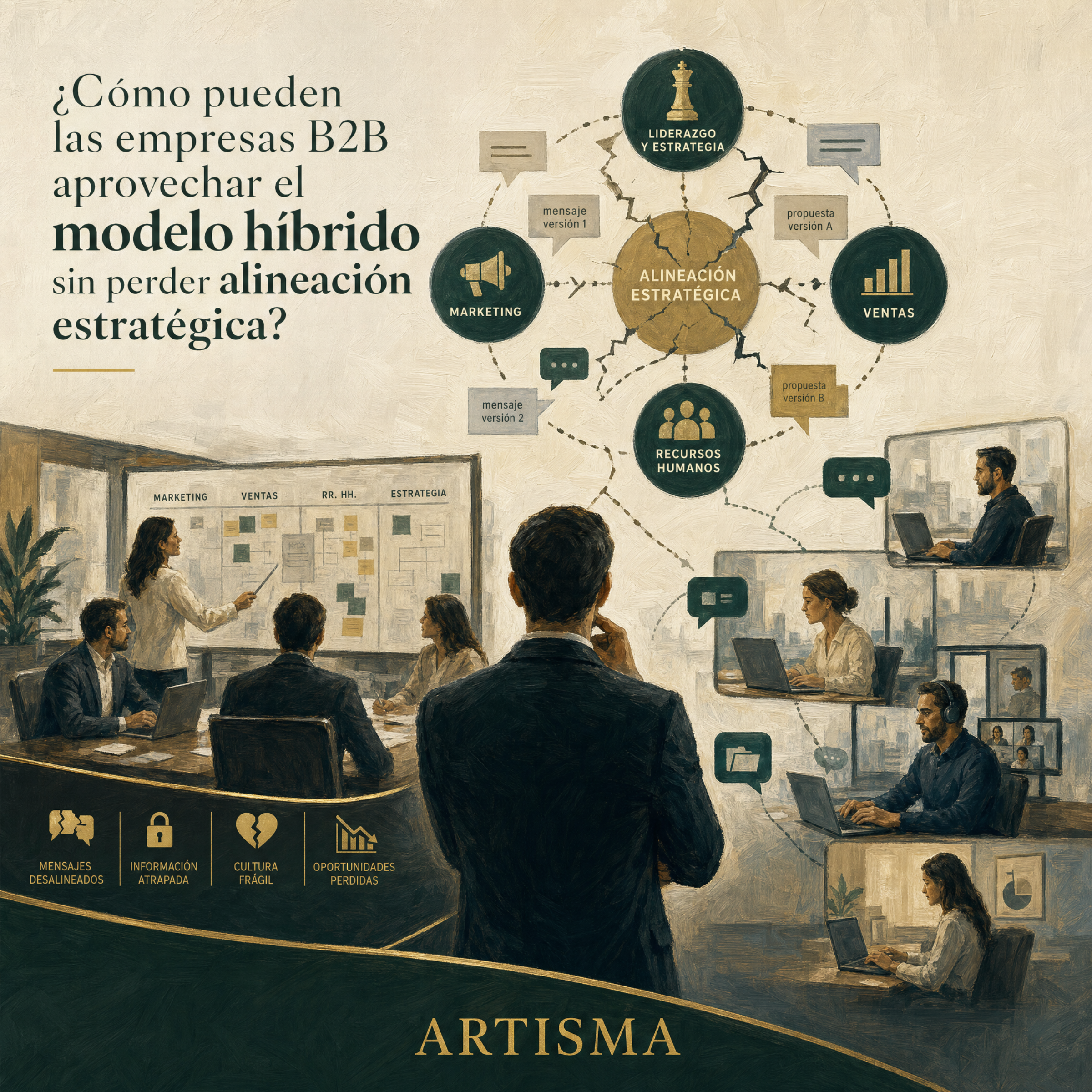 ¿Cómo pueden las empresas B2B aprovechar el modelo híbrido sin perder alineación estratégica?